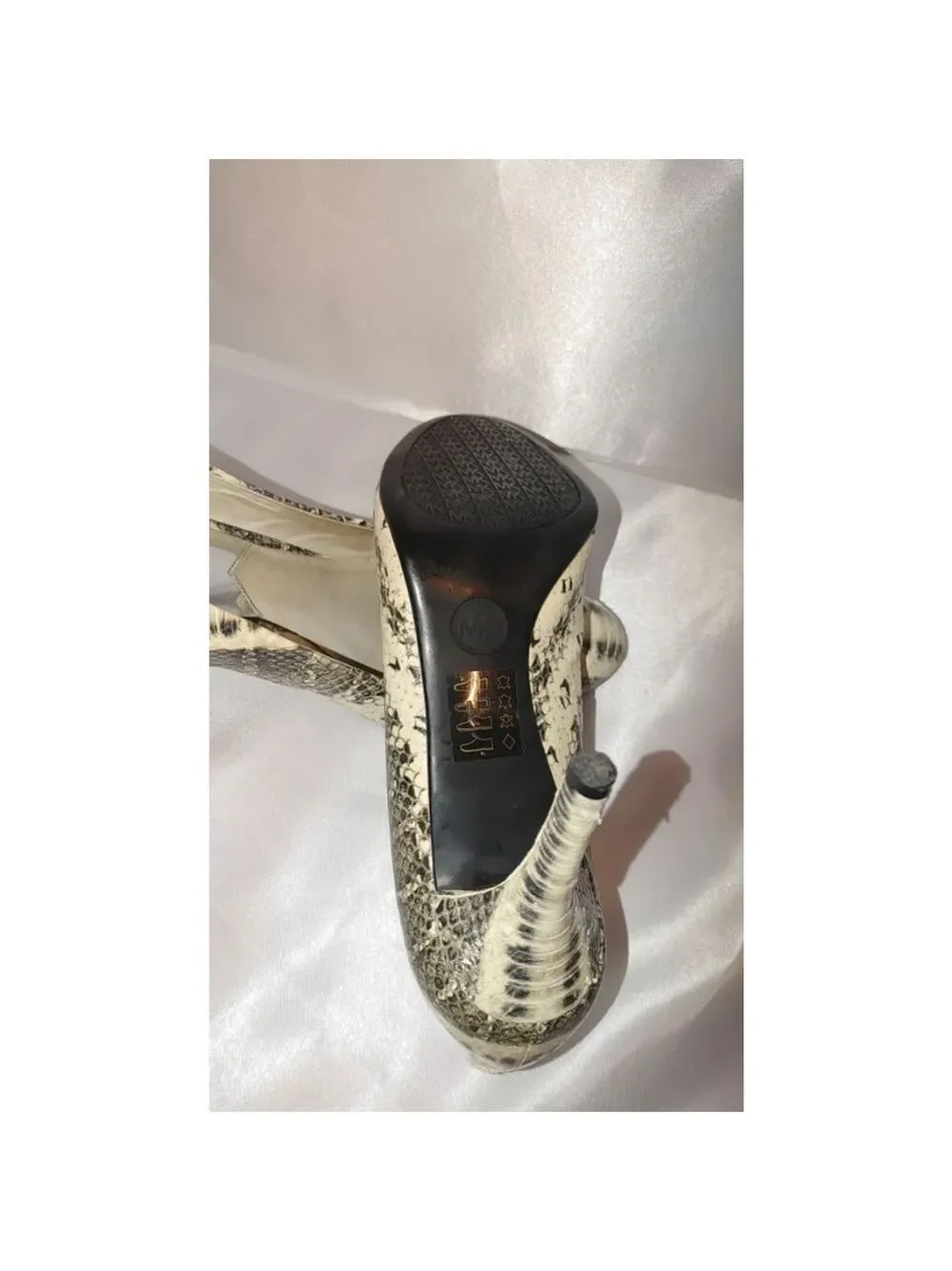 Michael Kors Cairo Snakeskin Heels Size 10M